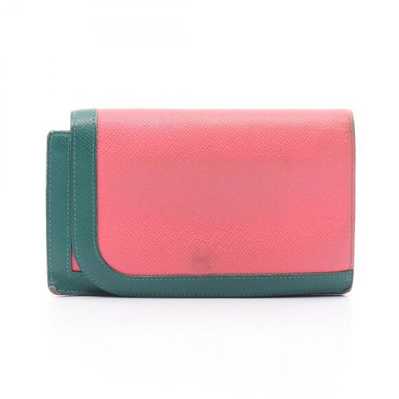 HERMES Pink Leather Wallet - Picture 1 of 11